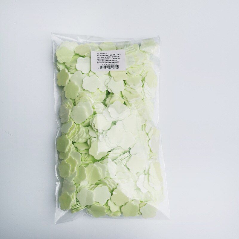 1000Pcs Flower Shape Soap Paper Travel Soap Paper Washing Hand Bath Clean Scented Slice Sheets Foaming Paper Soap Soap Dishes: Jasmine