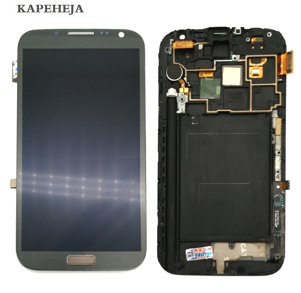Super Amoled Lcd Display Voor Samsung Galaxy Note 2 N7100 Lcd Touch Screen Digitizer Vergadering