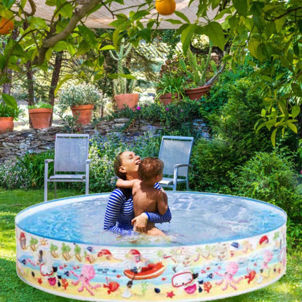 PVC Inflatable Swimming Pool Snapset Pool For Outdoor Swimming Children Round Shape Unique Easy To Use