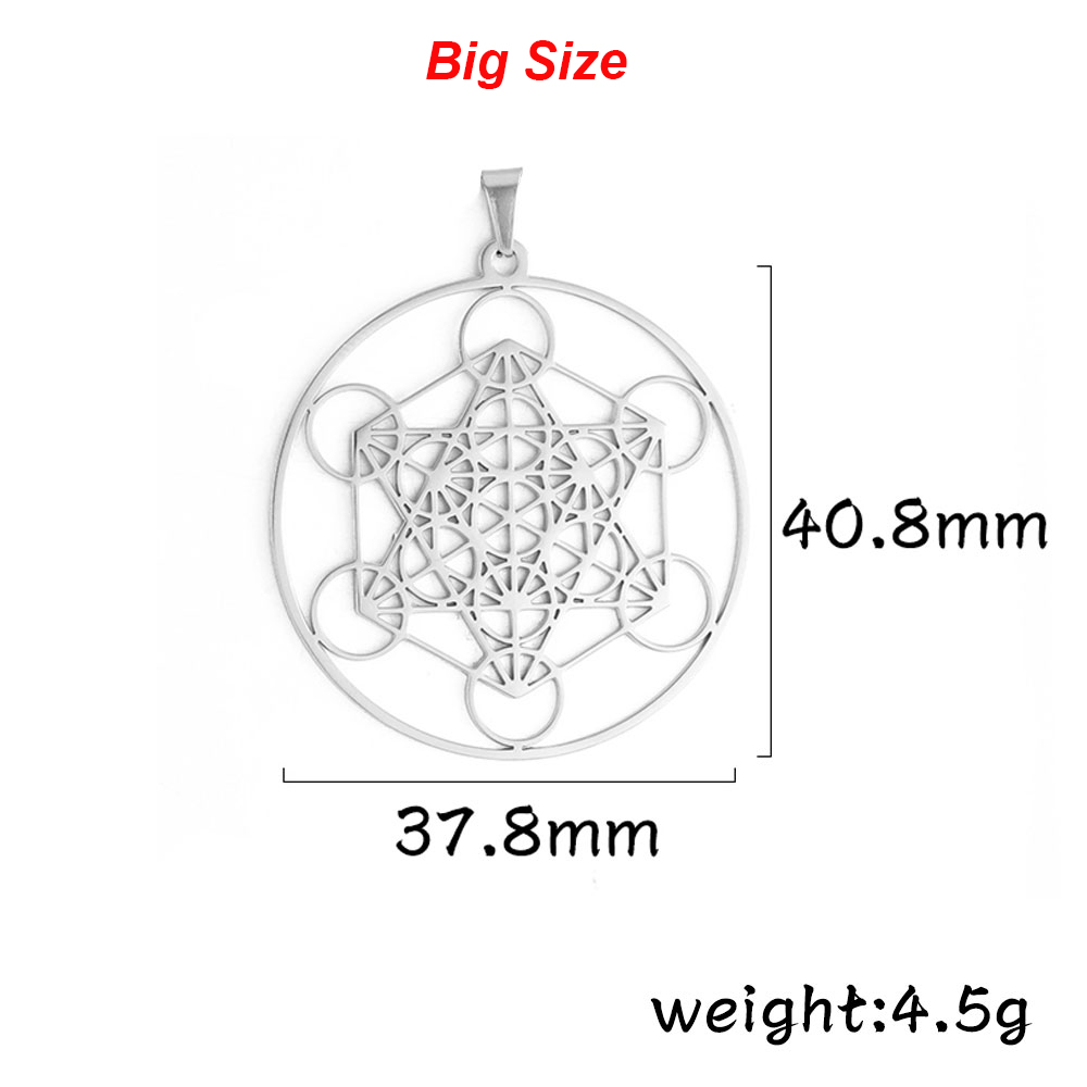Diy Rvs Metatron Kubus Bedels Voor Sieraden Maken Ketting Oorbellen Sleutelhanger Charm Amulet Hangers Accessoire: Bruin