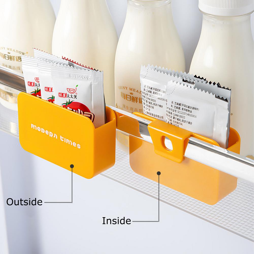 Boîte de rangement pour réfrigérateur suspendu amovible, petit sac suspendu à la porte latérale, boîte de rangement pour réfrigérateur de cuisine, organisateur de réfrigérateur