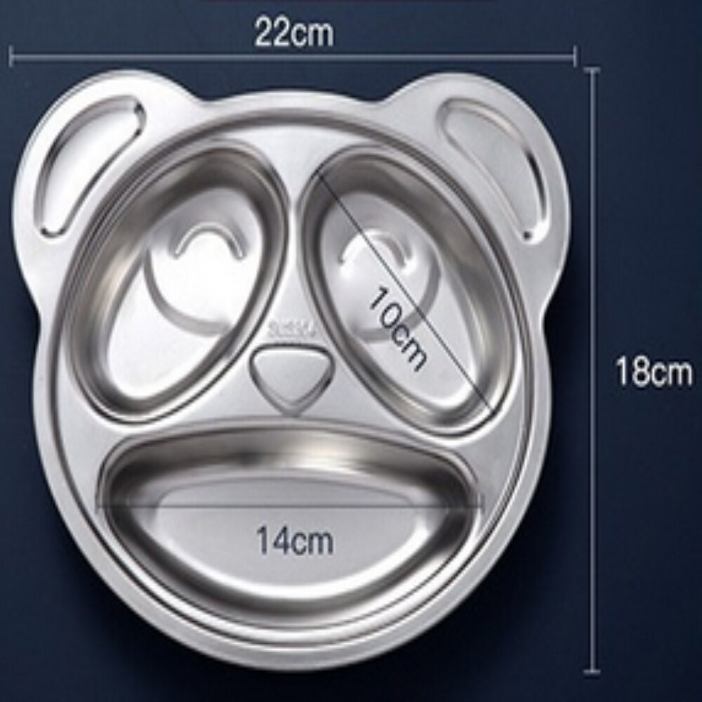 1Pc 304 Rvs Scheidslijn Baby Plaat Cartoon Plaat Kinderen Servies Baby Platen Keuken Accessoires 4 Types