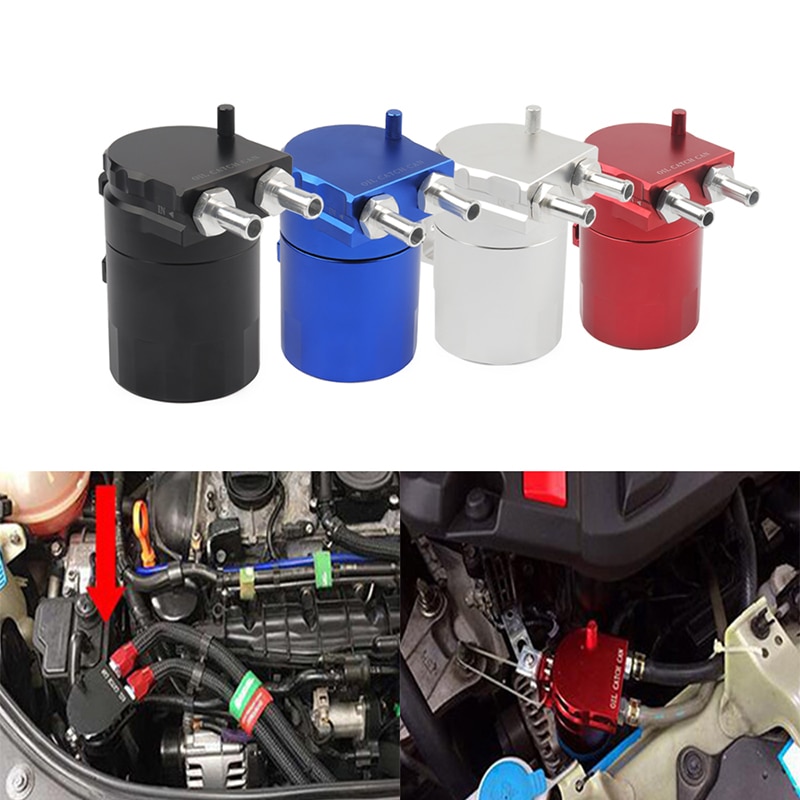 Tanque de captura de aceite de aluminio para coche, bote Universal de 300ml, Estilo Universal