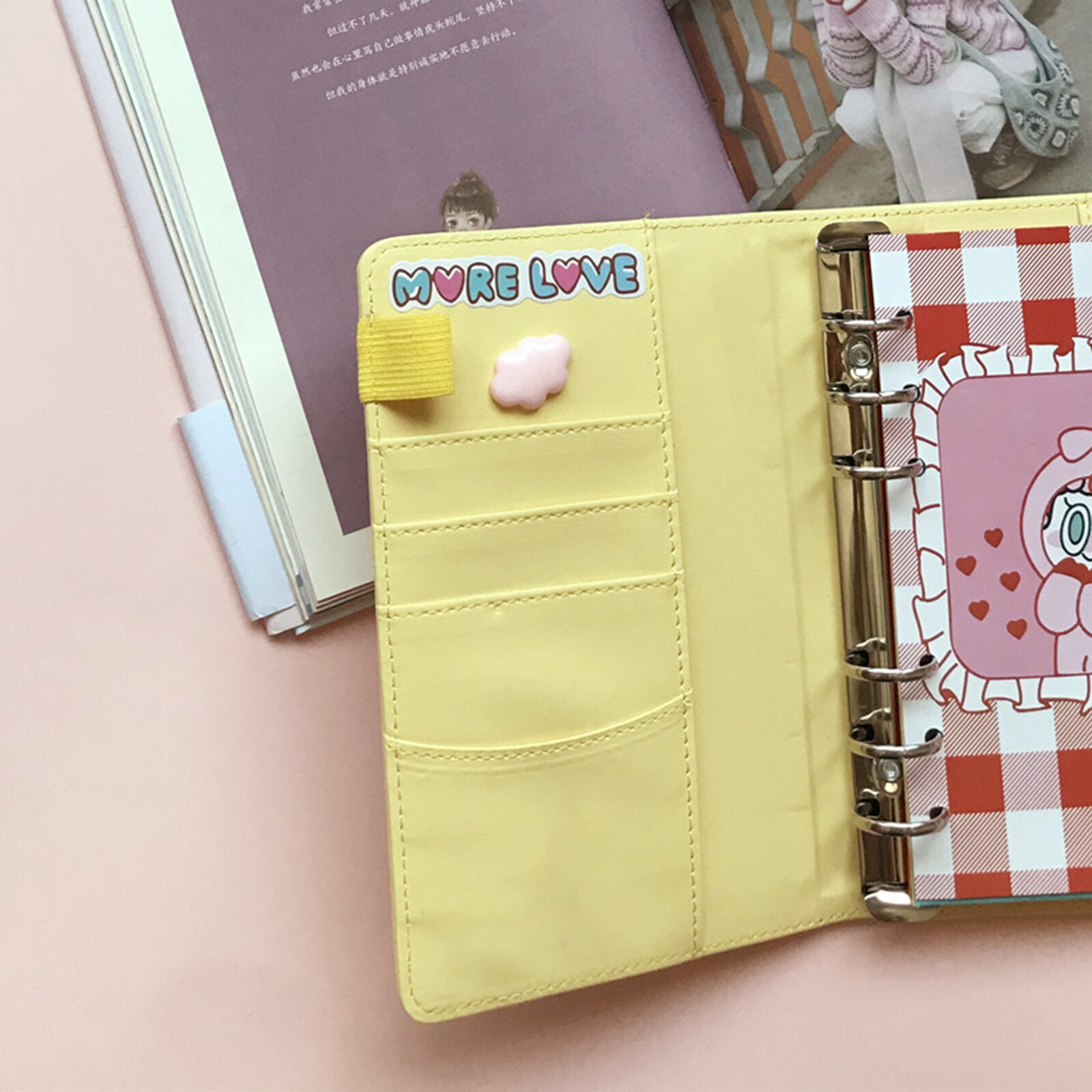 Leather Notebook Cover Notebook Hard Cover Notebook Binder Paper Journal PU Planner Binder Diary with A6 filled PU Leather Cover