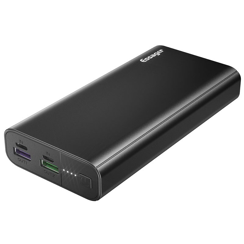 Essager-Banco de energía de 20000 mAh PD QC 3,0, cargador de batería portátil de carga rápida para Xiaomi, Samsung, 20000 mAh, USB C, cargador de batería externo: Default Title