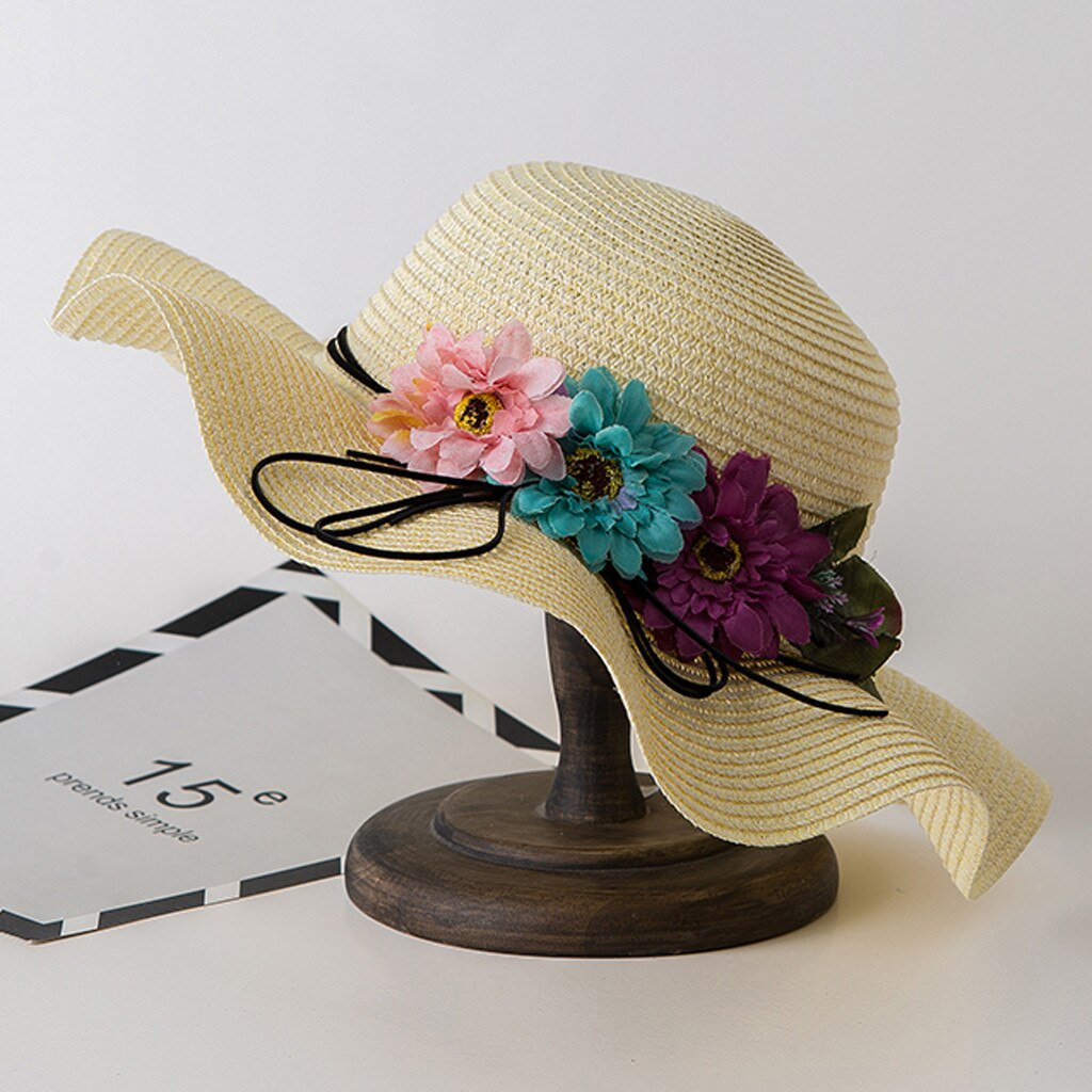 Mode Baby Zon Zomer Hoed Cap Bloem Ademend Stro Strand Hoeden Kids Baby Jongen Meisje Hoeden Caps