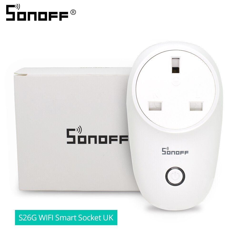 SONOFF S26/Mini/Basic Switch WiFi Smart Socket EU/UK/CN/AU/US/IL/CH/IT/BR Wireless Plug Smart Home Work With Alexa Google Home: S26 UK