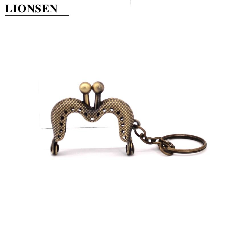Lionsen – porte-monnaie en métal, 4cm, cadre de porte-monnaie avec porte-clés, 5 couleurs: M BRONZE