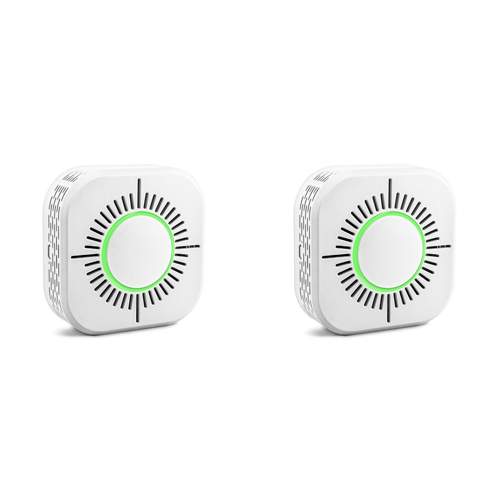 EWeLink – détecteur de fumée sans fil 433MHz, capteur d'alarme de sécurité incendie, fonctionne avec Sonoff RF Bridge pour maison intelligente: 2PCS Detector