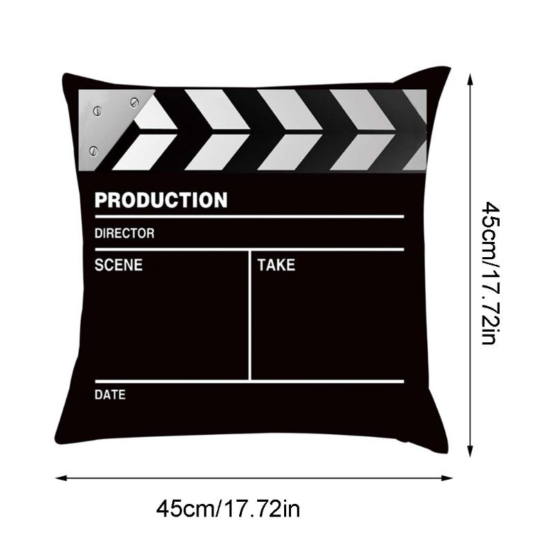 4 pièces/ensemble cinéma pop-corn taie d'oreiller 45x45cm films planche à jouer canapé taille jeter housse de coussin décoration de la maison
