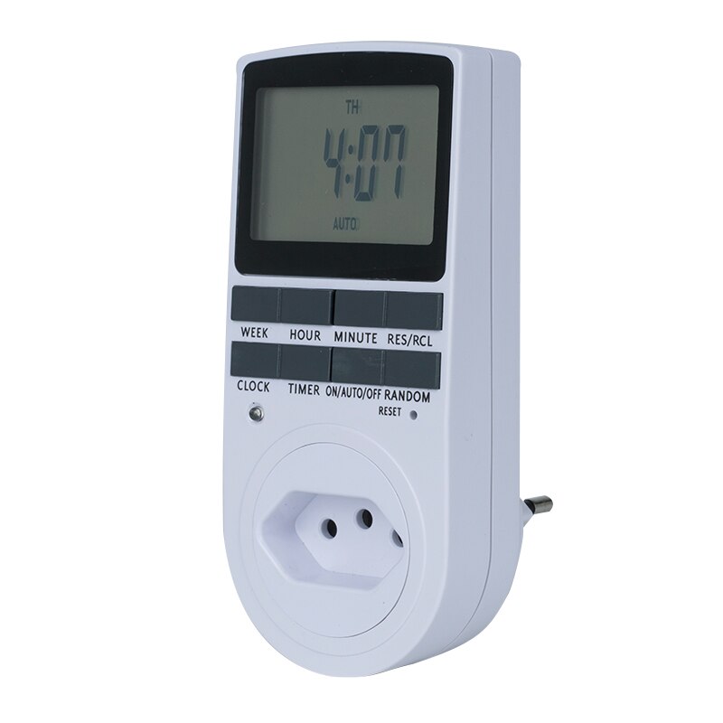 Cronómetro Digital electrónico Brasil, OPT-001B, enchufe, cronómetro de cocina, 230V, 50HZ, 7 días, 12/24 horas, temporizador programable, ocket