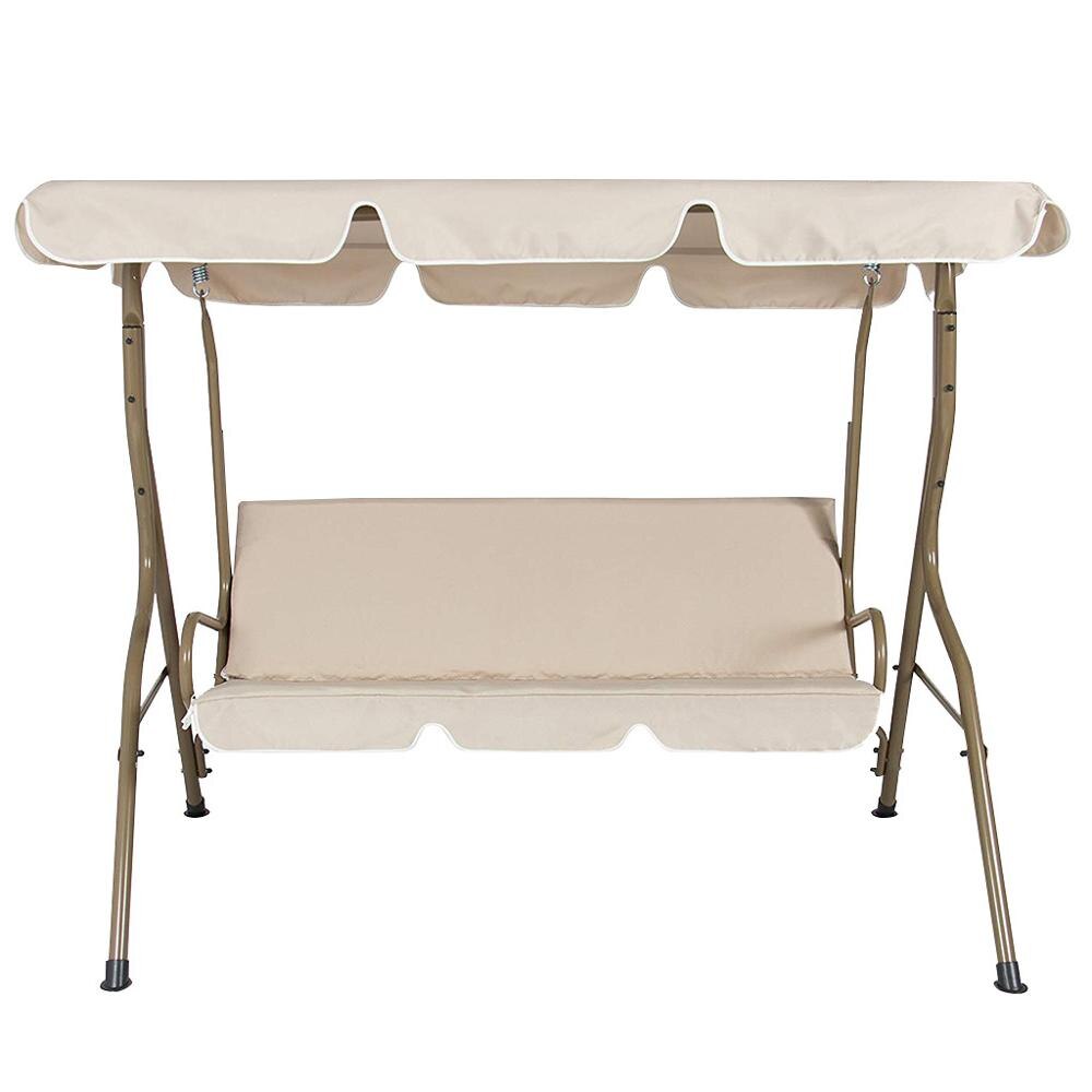 2 stuks/set stevige tuinstoelen patio schommel stoelhoes universele luifelbeschermer waterdicht zonwerend voor 3- zits zonnescherm