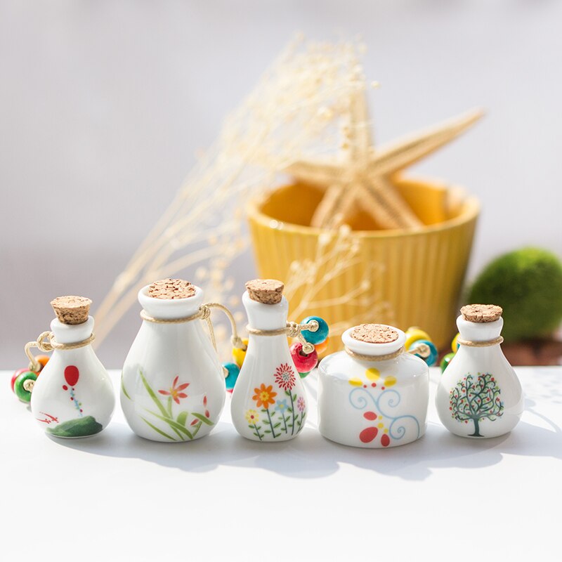 Cute perfume bottle necklace women's ceramic classic necklaces & Pendants DIY handmade necklace for women #1199