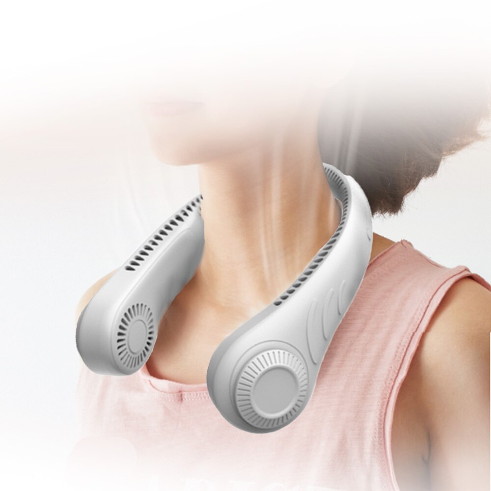 Neck USB Portable Fan Leafless Mini Desktop Fan Summer Cooling Electric Fan Home Appliance