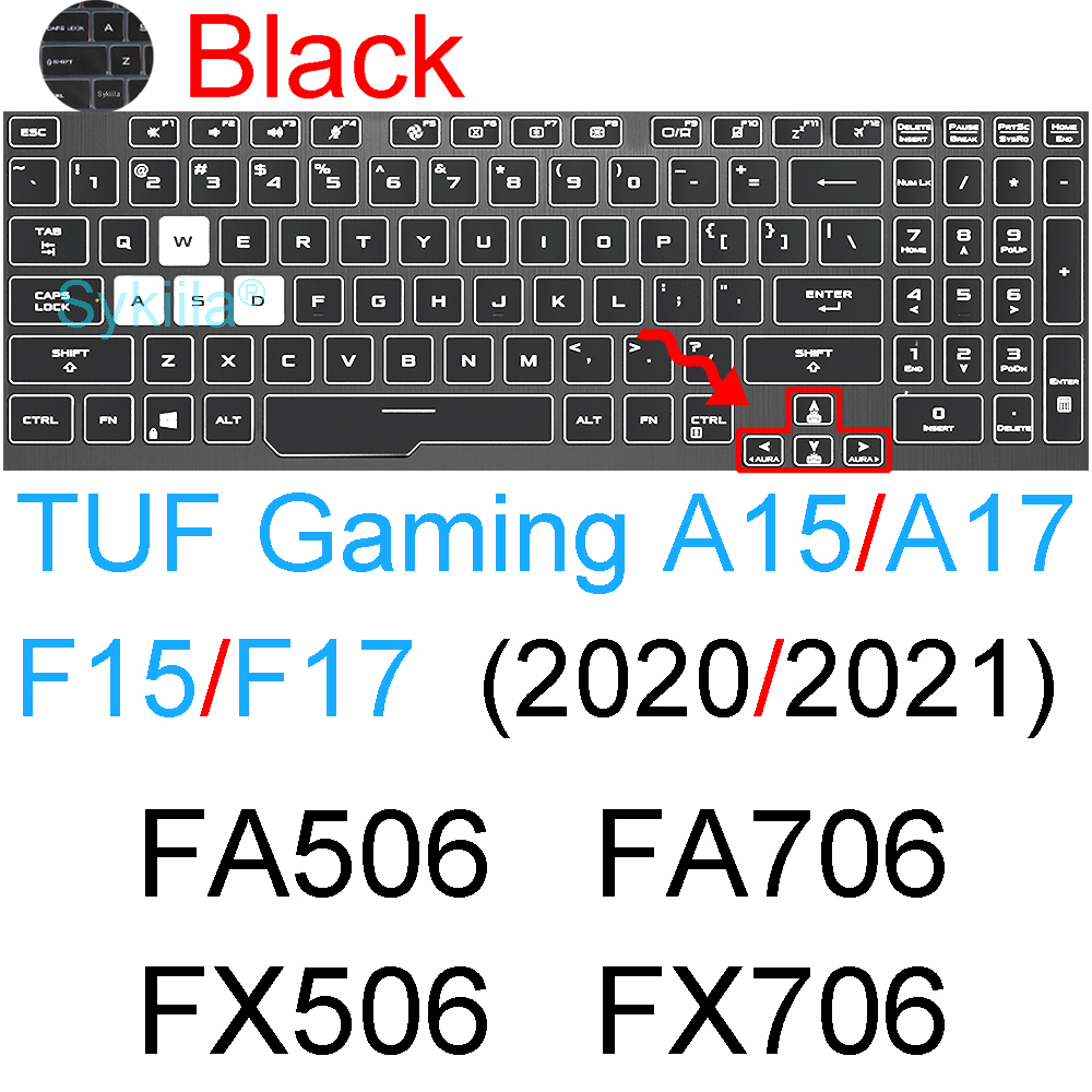 Keyboard Cover for ASUS TUF Gaming A15 A16 A17 Dash F15 F16 F17 FA507 FA607 FX507 FX607 FA707 Silicone Protector Skin Case 15 16: Red