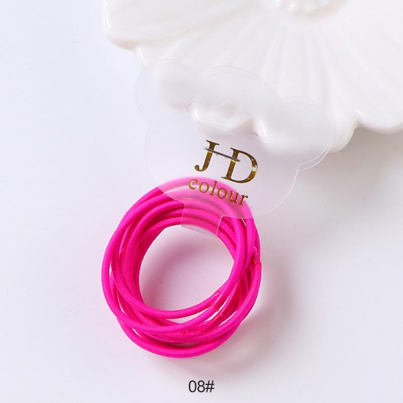 10 stuks/partij elastische haarband voor kinderen, scrunchy, kleine hoofddeksels, veelkleurige wegwerpbare rubberen band, kledingaccessoires: 08