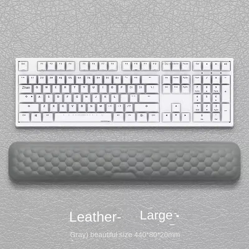 Tastatur-Pad-Set, Memory-Schaum, für Büro, Computer, Laptop, einfaches Tippen, Schmerzlinderung, Tastatur, Handgelenkauflage, L: ocean blue