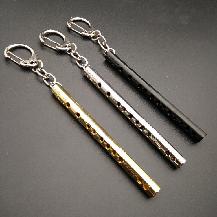 1PC Mini Pocket Musical Instrument Keychain Cosplay Prop Accessories Flute Keyring Key Chain Pendant Music Instruments