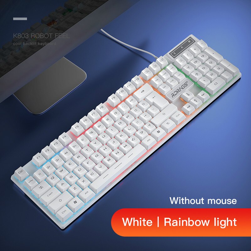 Gaming E-sport Keyboard and Mouse Wired Mechanical keyboard backlight Gamer keyboard mice 3200DPI Silent Mouse Set For PC laptop: Type 6