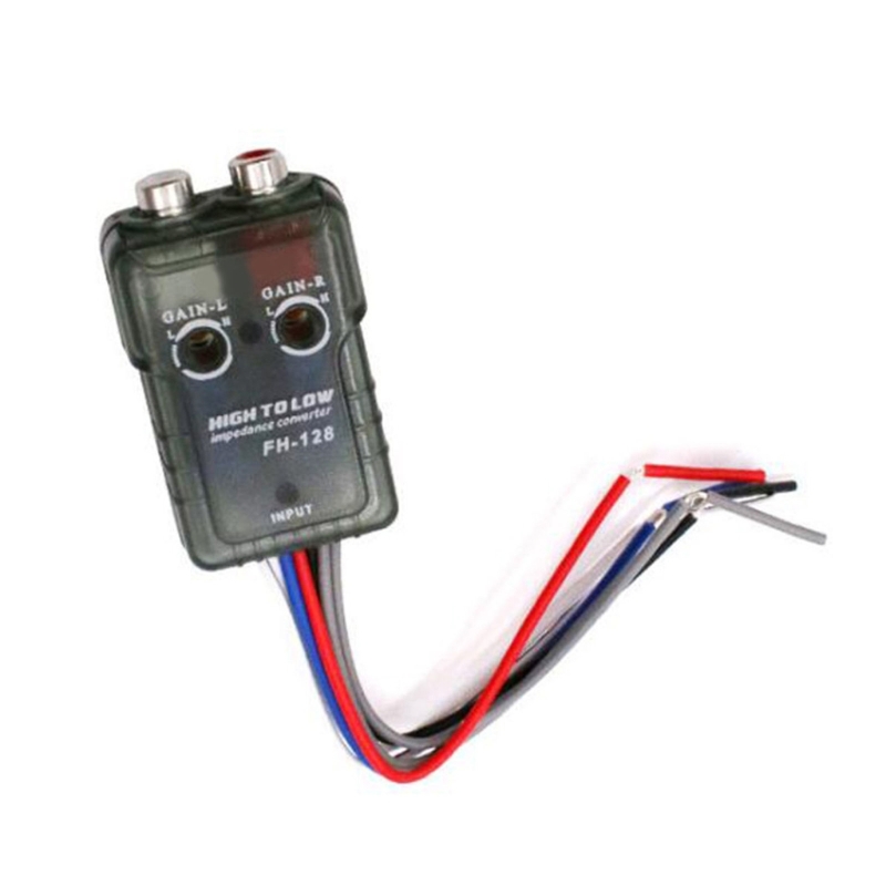 Professionele RCA-adapter Hoogniveau luidsprekersignaal naar laag niveau converterset