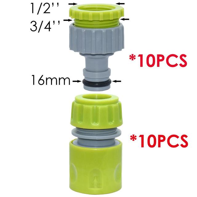 KESLA 1/2 cal wąż kran ogrodowy przewód węża wodnego 16mm szybkie złączka w/ 1/2 ''i 3/4'' adapter robić naprawy podlewanie cieplarnianych: KSL01-KIT046-20szt