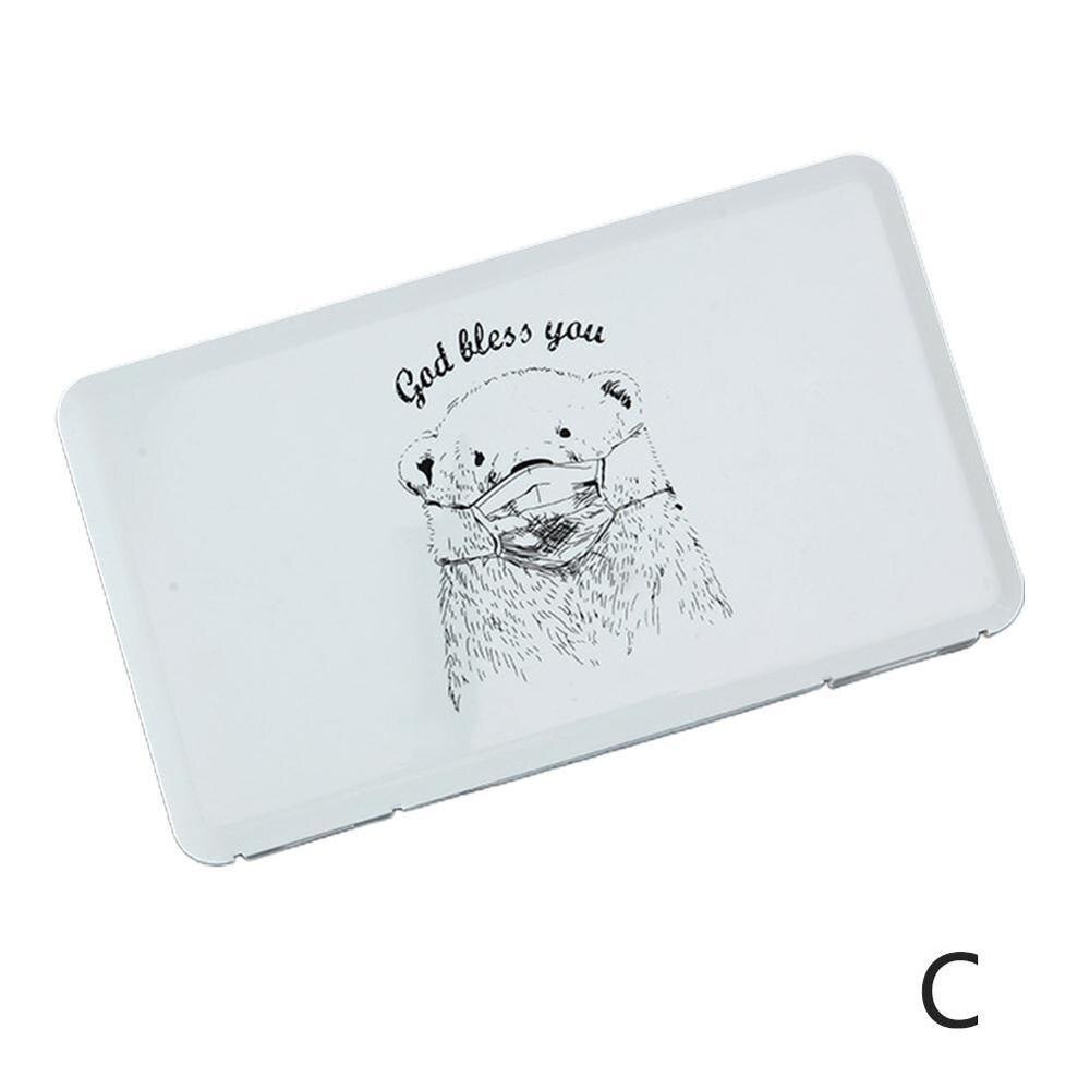 Portable Dustproof Moisture-proof Storage Box Mask Box Temporary Folder Student Storage Mask Case Band-aid Box Storage