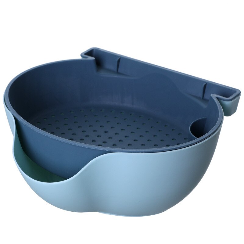 Panier de rangement d'aliments, légumes et fruits, panier de lavage avec support pour le téléphone: 04