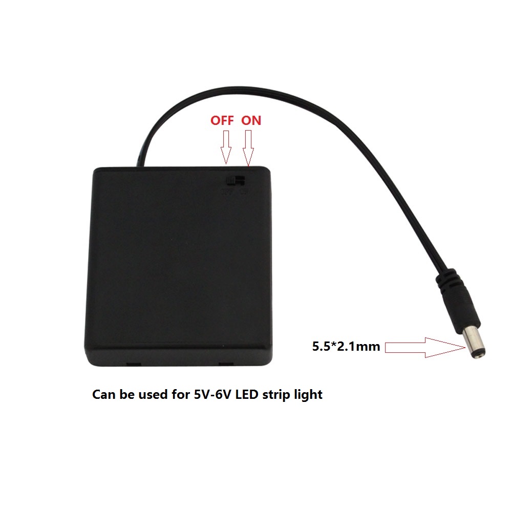 LED-strip op batterijen 50 cm 1 m 2 m 3 m plakbandverlichting SMD 2835 5 V warm koel wit batterij-aangedreven LED-striplamp