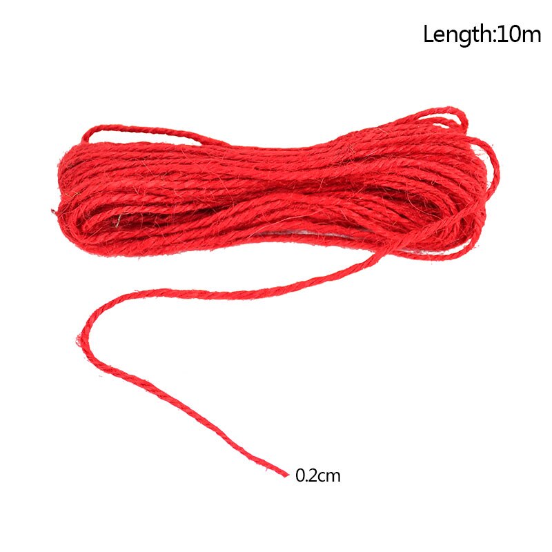 Corde en Jute naturelle de 10M, 12 pièces, ficelle en chanvre, pour emballage de de mariage, artisanat de bricolage pour fleuristes de scrapbooking