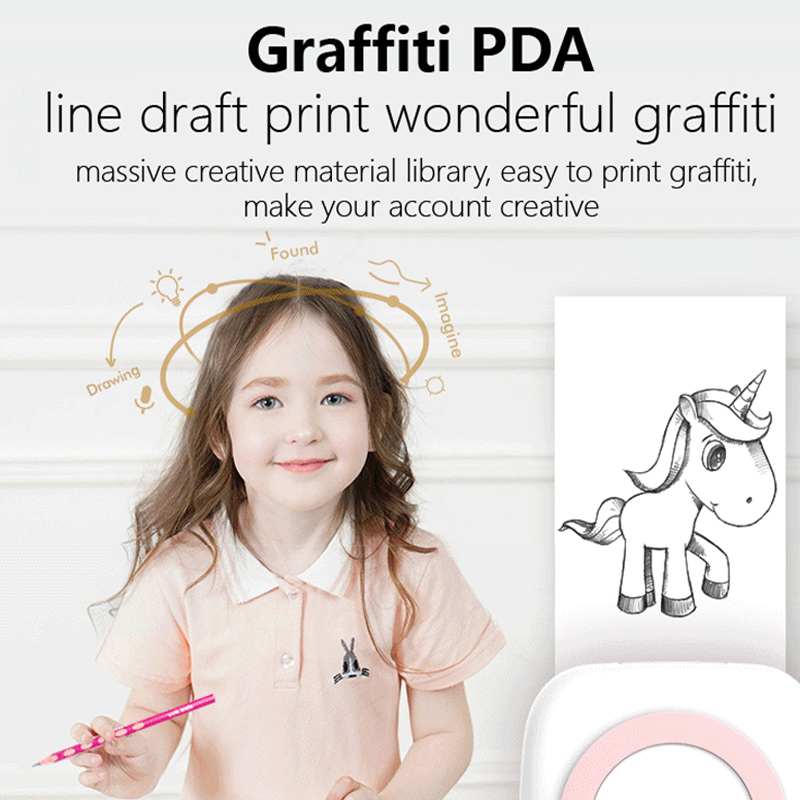 Thermal Printer MINI Wirelessly Bluetooth 200dpi Photo Label note Portable Printer Printing USB Portable MINI Thermal printer