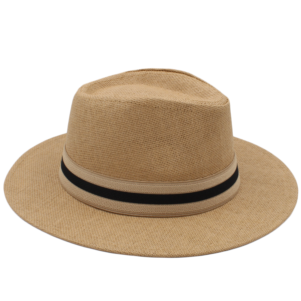 Miesten ja naisten olkihatut, kesäiset leveälieriset rusettipantahatut, fedora-aurinkohatut, trilby-lippikset, ulkokäyttöön, rantaan, matkakäyttöön, koko  us 7 , 1/4 uk, l