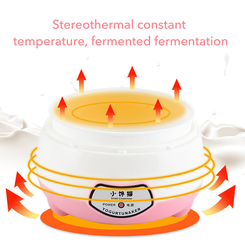 Mini yogurtera Royalstar, máquina para hacer nato, olla interior de acero inoxidable, electrodomésticos de cocina, máquina de termostato inteligente