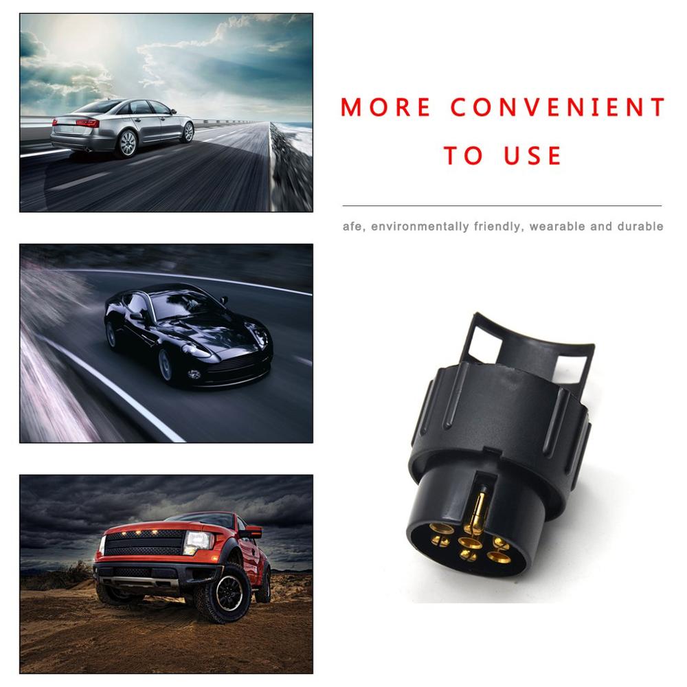 1PCS Black 13Pin to 7 Pin Female Plug Adapter Electrical Converter Truck Trailer Vehicle Connector Car Accessories