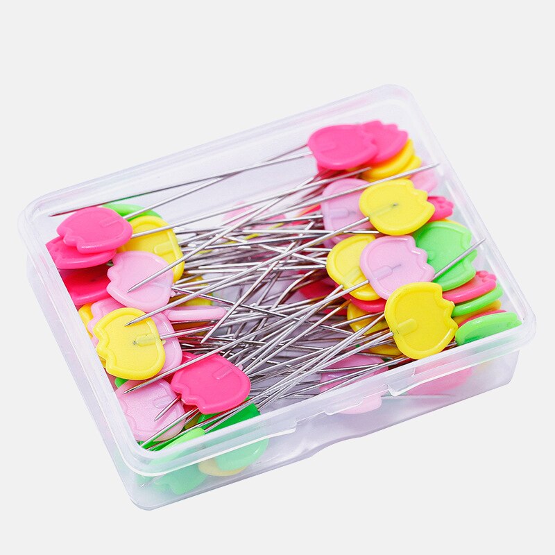 100Pcs Stainless Steel Dressmaking Pins Embroidery Patchwork Pins Accessories Tools Sewing Marker Needle DIY Sewing Accessories: 3 / 100Pcs