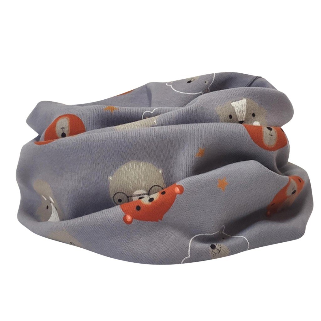 Spring Autumn Winter Children Warm Scarf For 0-10 Years Old Kids Boy Girl Neck Collar Baby Cartoon Scarves Warm Collar: Blue