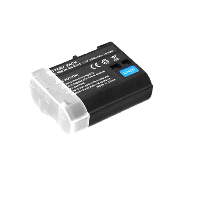 2650mAh EN-EL15C EL15C EN EL15A EN EL15 Batterie pour Nikon Z5, Z6, Z6 II, Z7, Z7II D780, D850, D7500, D500, D600: 1battery