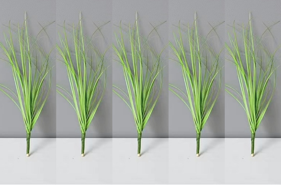 Simuliertes Zwiebelgras, DIY gefälschtes Gras, Gartendekoration, Pflanze, Blumentopf, Märchengarten, Miniaturmodell, künstliche Pflanzen: 3XL / Armee Grün