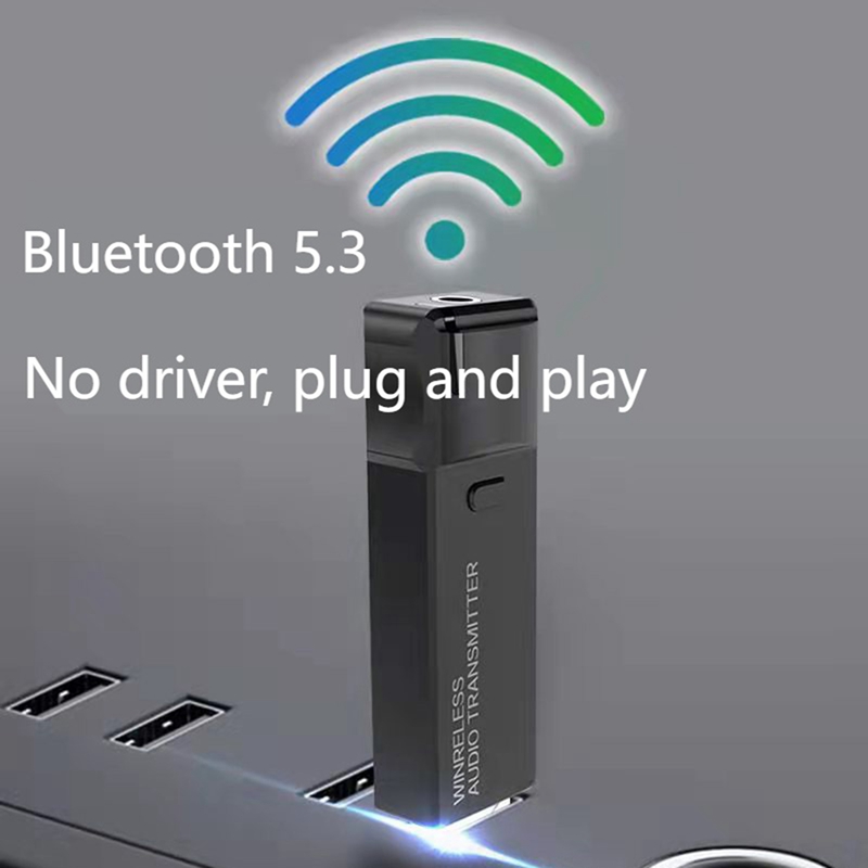 Driver-Free USB Bluetooth 5.3 Audio Transmitter, for Game Console PS4/5, Computer, Compatible with Windows XP/7/8/10