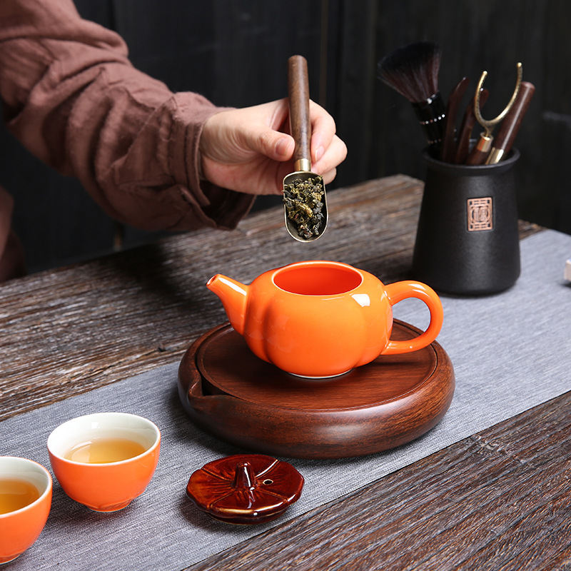 Ceramic Tea Ceremony Six Gentlemen Kung Fu Tea Accessories Black Sandalwood Tea Set Tea Making Tool Tea Clip Tea Needle
