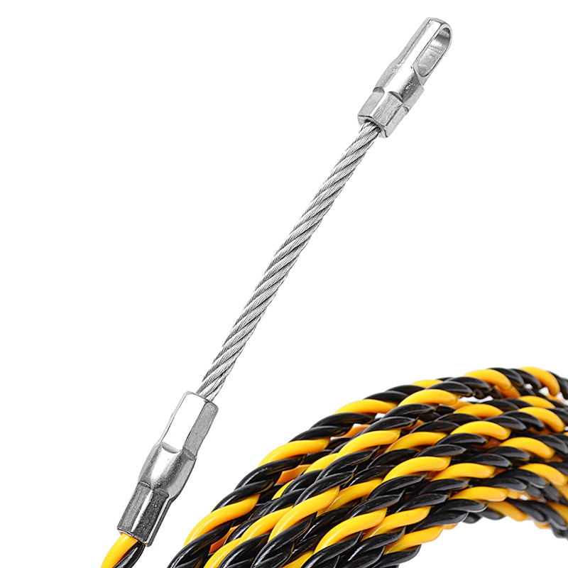 6mm 5 meter  to 50 meter kabeltrækstyringsanordning glasfiber nylon elektrisk kabelskubtrækkere tape trådtrådhjælpeværktøj