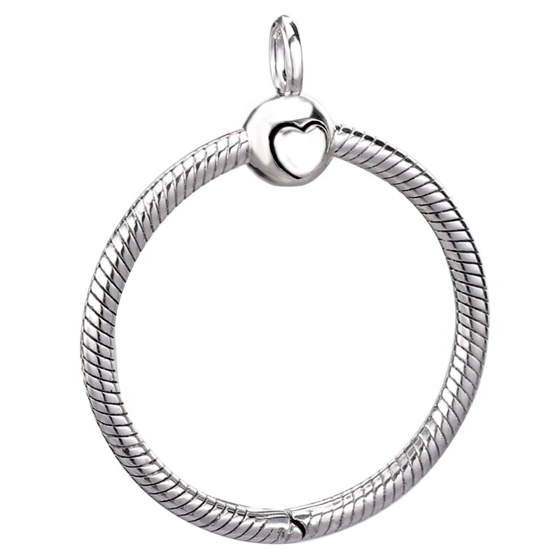 Rosaguld & sølv lille medium & stor o halskæde vedhæng fit armbånd 925 sterling sølv perle charme diy smykker: 2