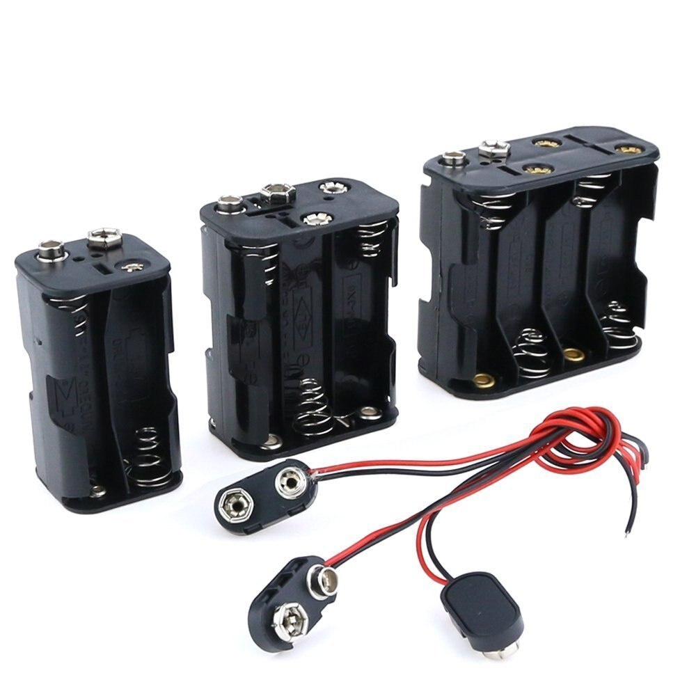 EziUsin 6 stks/partij 4/6/8X1.5 V AA Batterij Houder met Standaard Snap Connector 4 6 8 AA 4AA 6AA 8AA