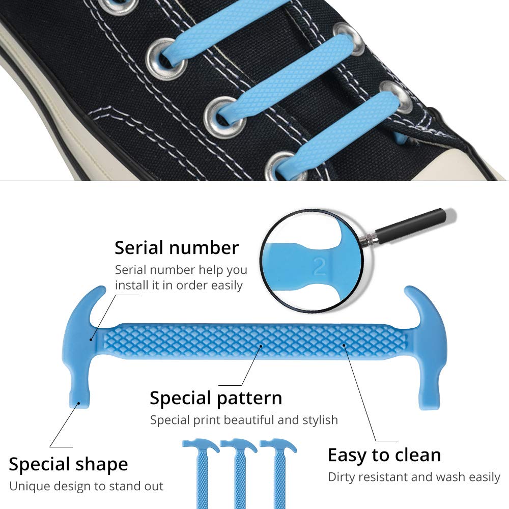 Lacets élastiques en Silicone pour baskets, sans attaches, faciles à mettre et à enlever, pour paresseux, unisexe, 12 pièces/1 ensemble