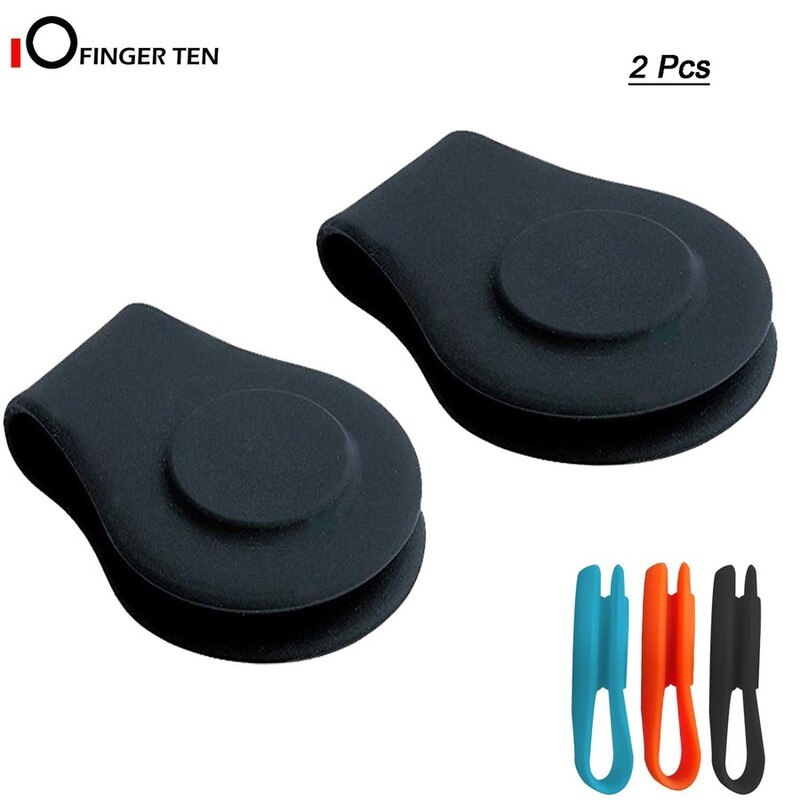 2 st silikon magnetisk golfhatt klämma boll markör hållare fäst på din mössa ficka kant bälte kläder