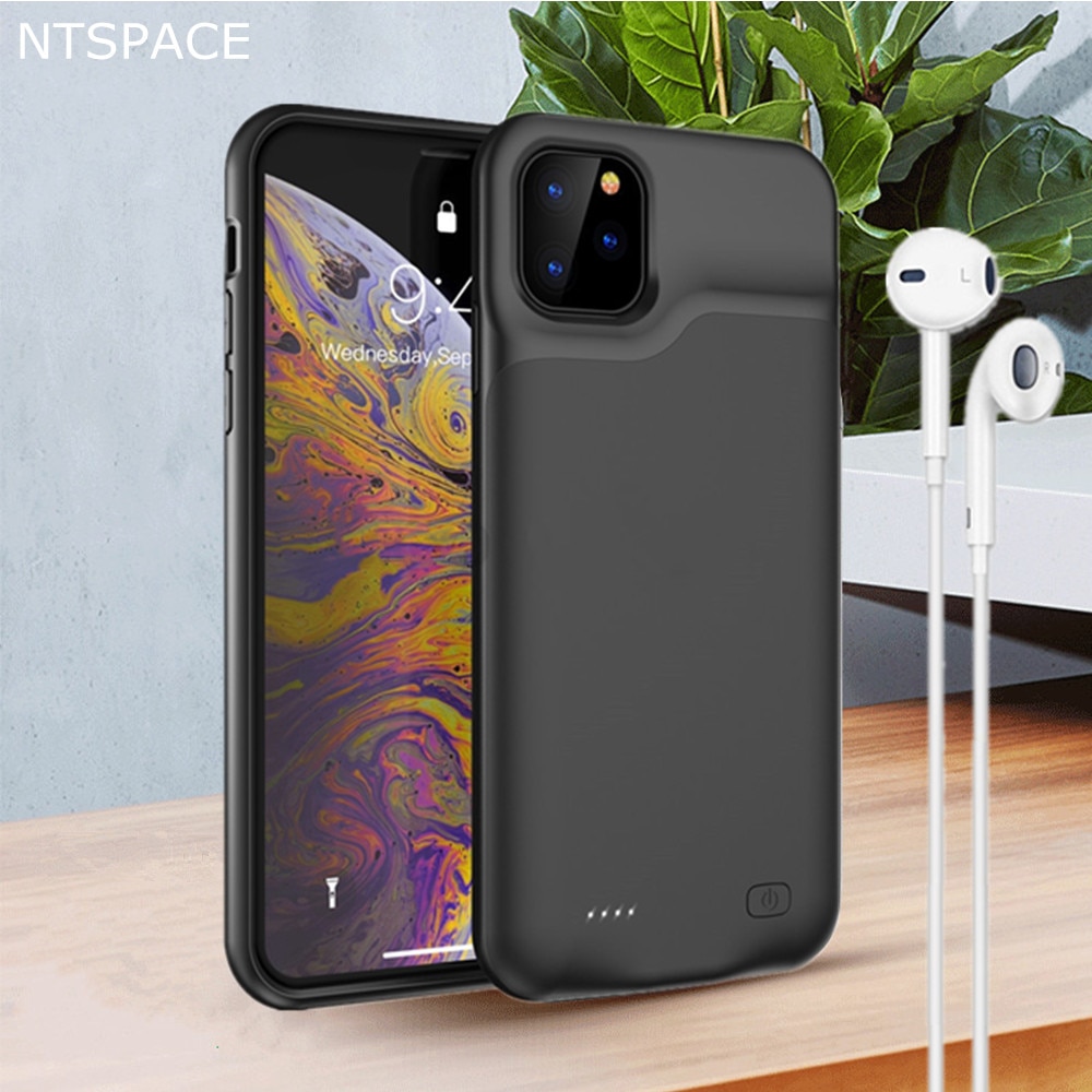 Voor iPhone 11 Pro Max Batterij Gevallen Siliconen Shockproof Cover Voor iPhone 11 Pro Power Case Backup Power Bank Case