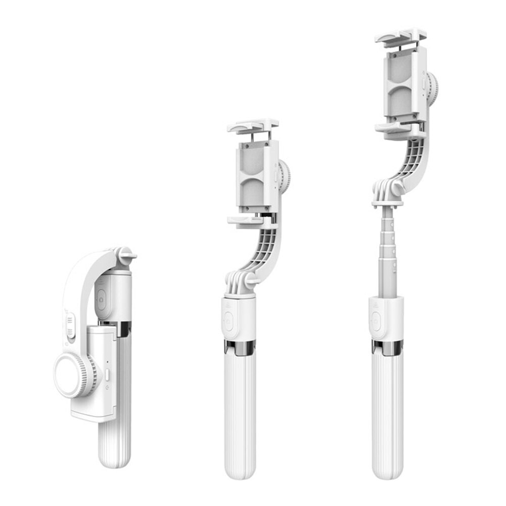 D1 Universele Mobiele Telefoon Stabilisator Anti-Shake Roterende Handvat Stabilisator: L08 White 