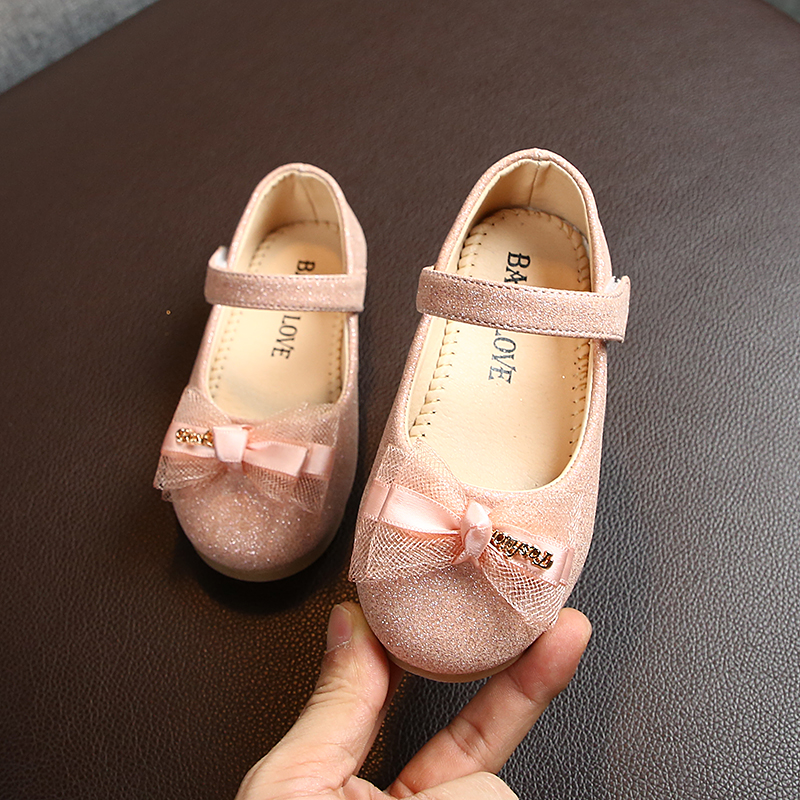 Mädchen Party Schuhe Gold Rosa Prinzessin Schuhe Helle Leder Kleine Mädchen Schuhe Für freundlicher freundlicher BowKnot Einzelne Schuhe