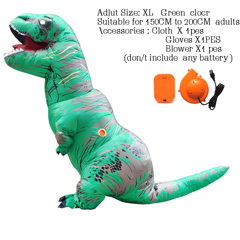 T-rex Dinosaure déguisement gonflable mascotte Deguisement Halloween Pour Animaux Cosplay Dinosaure: Adult Size5