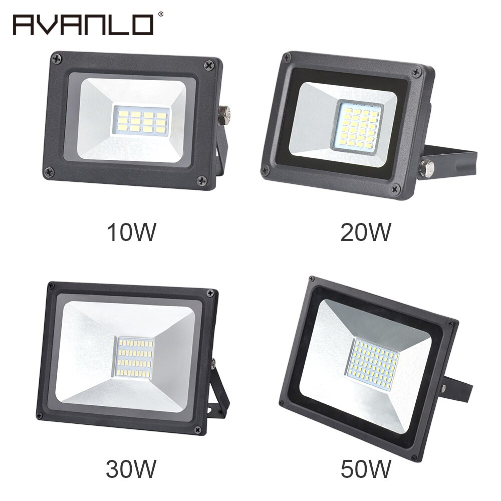 Led Floodlight 10W 20W 30W 50W Outdoor Spotlight Flood Light AC220V 230V 240V Waterproof IP65 Lighting Lamp
