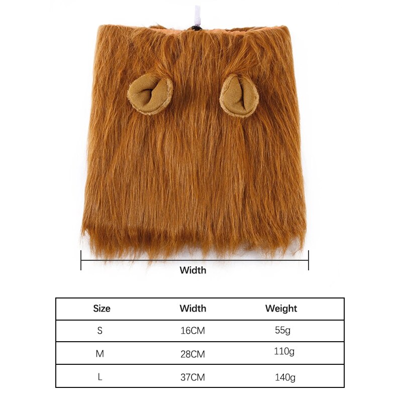 Peluca de Melena De León para perro, ropa de Cosplay con cola para perros, gato, decoración para , peluca, sombrero, disfraz, juguete, accesorios para mascotas